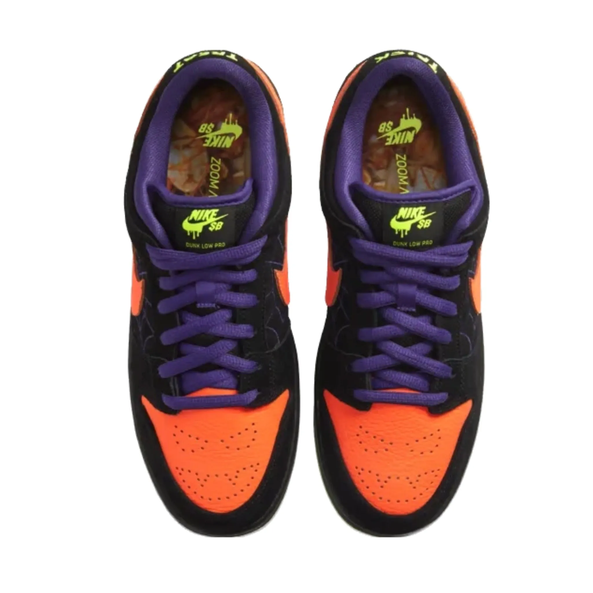 Nike SB Dunk Low Nacht des Unfugs Halloween Schwarz Orange Lila Elektrisches Grün Nike Dunk