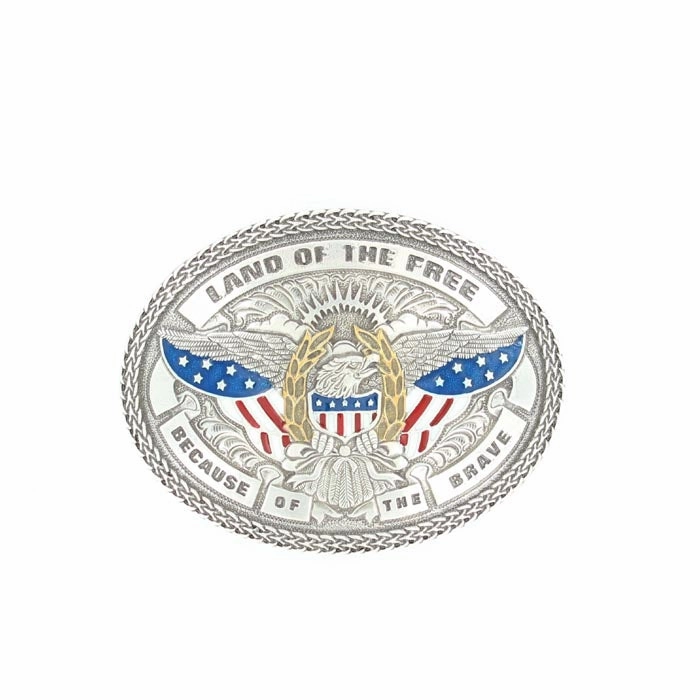 Nocona American Flag Eagle Belt Buckle texture-rose-gold  