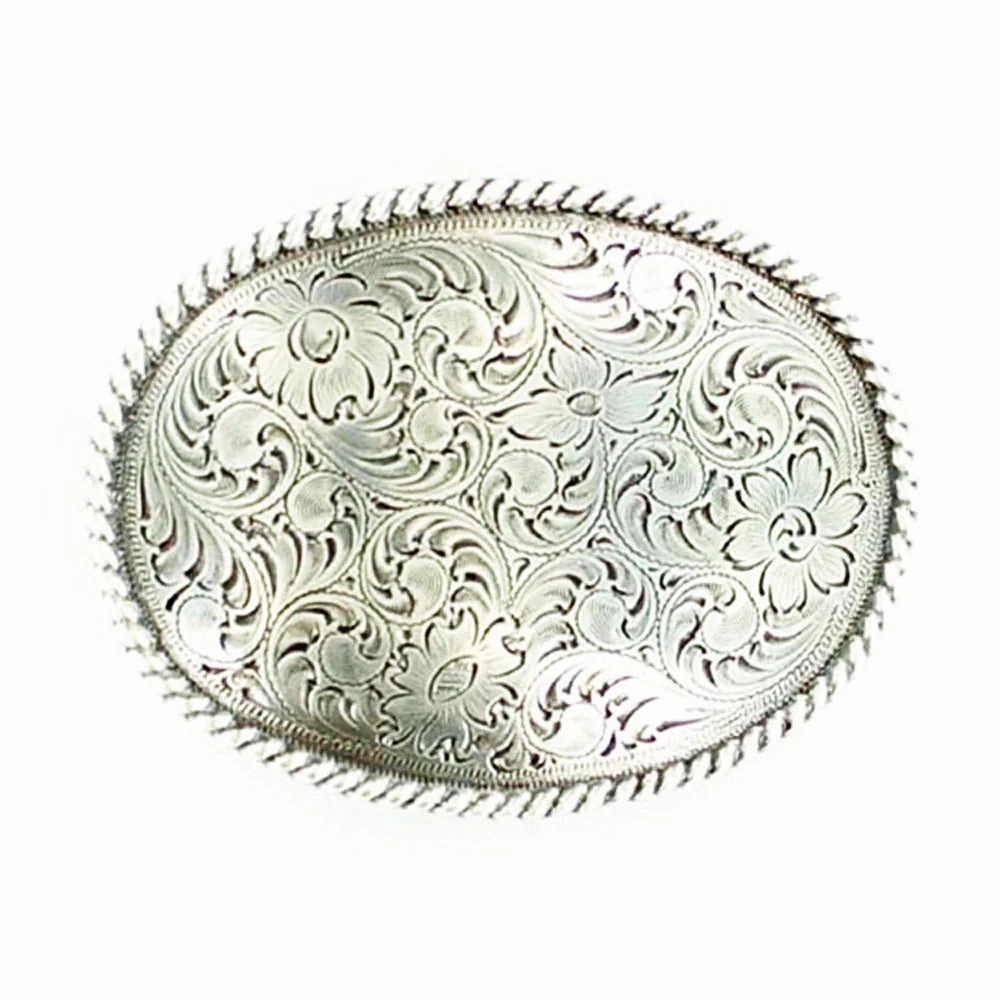Nocona Oval Belt Buckle texture-rose-gold  