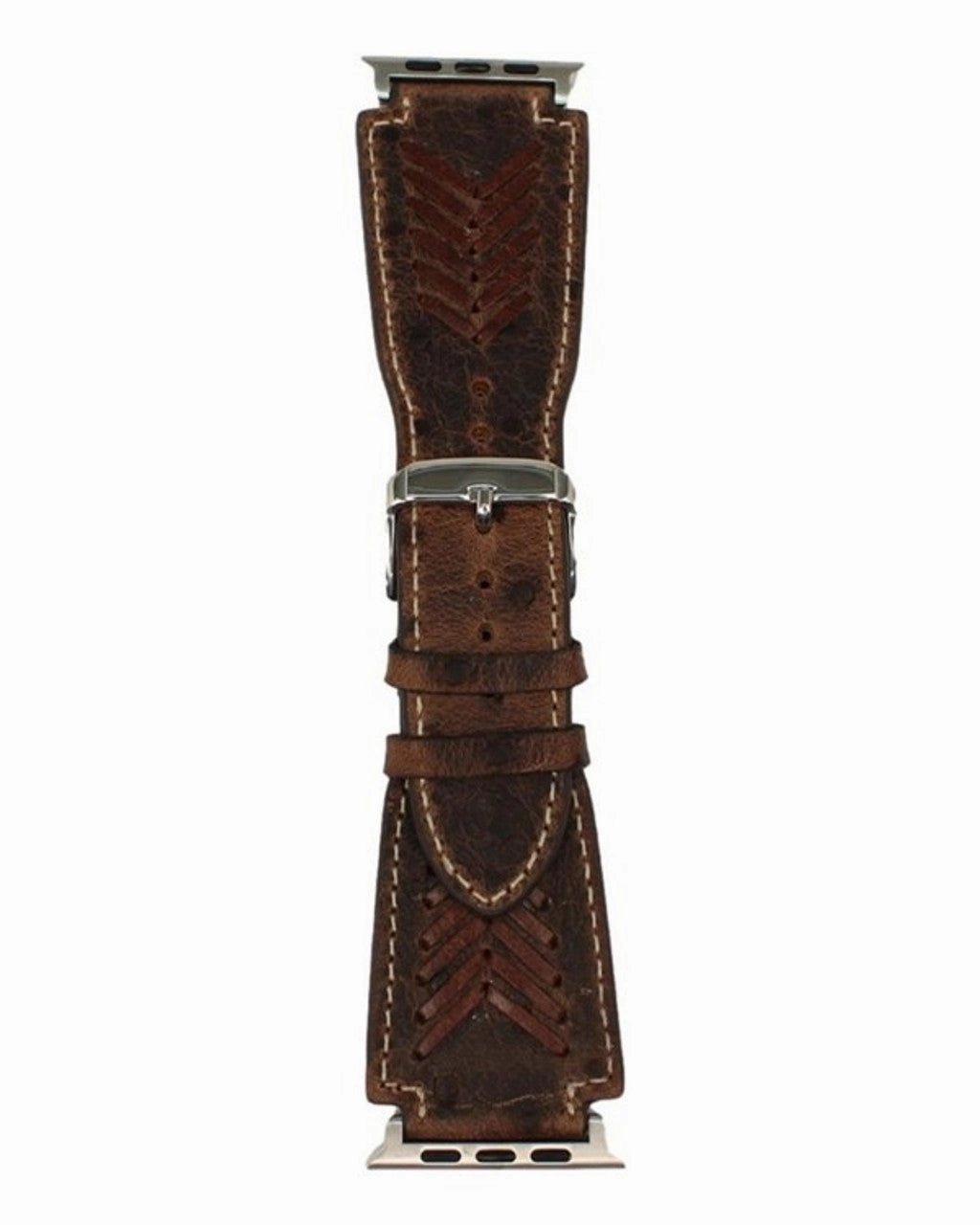 Nocona Tooled Leather Apple Watch Band texture-rose-gold  