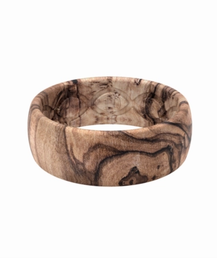 Nomad Burled Walnut Groove Ring texture-rose-gold  