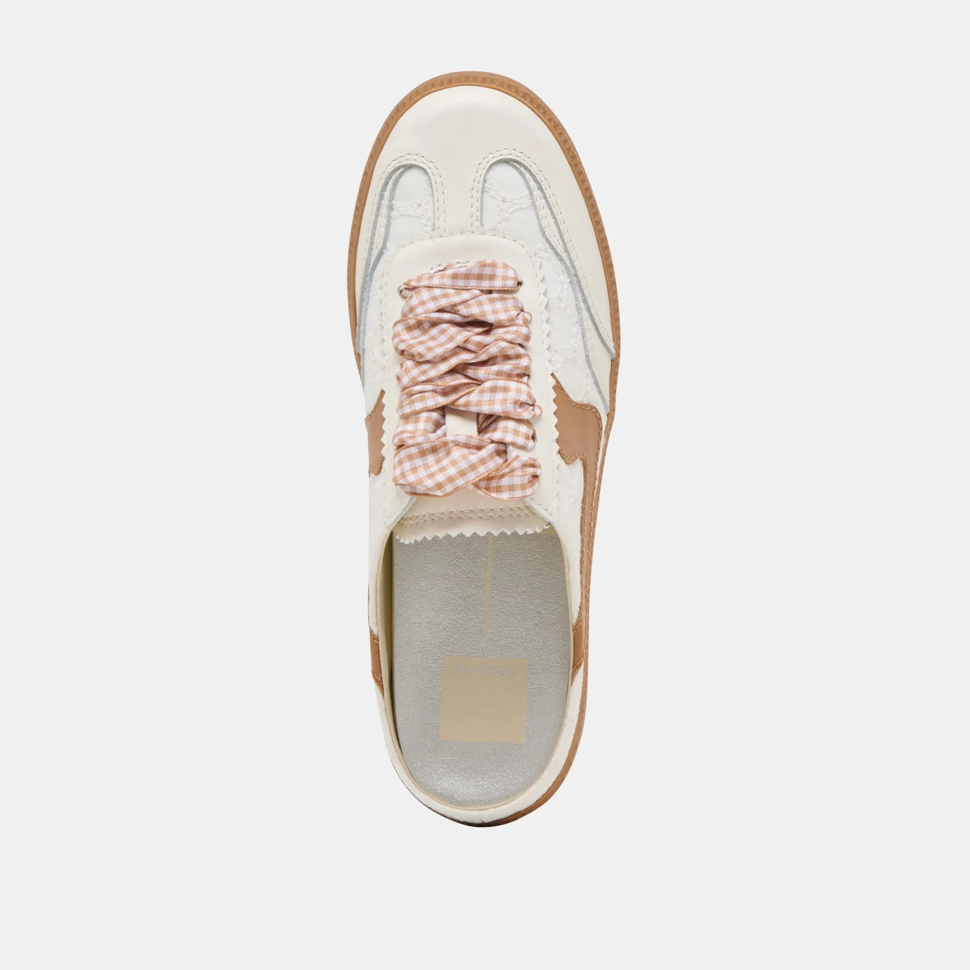 HINWEIS SLIDE SNEAKERS WEIß ROSA ÖSEN