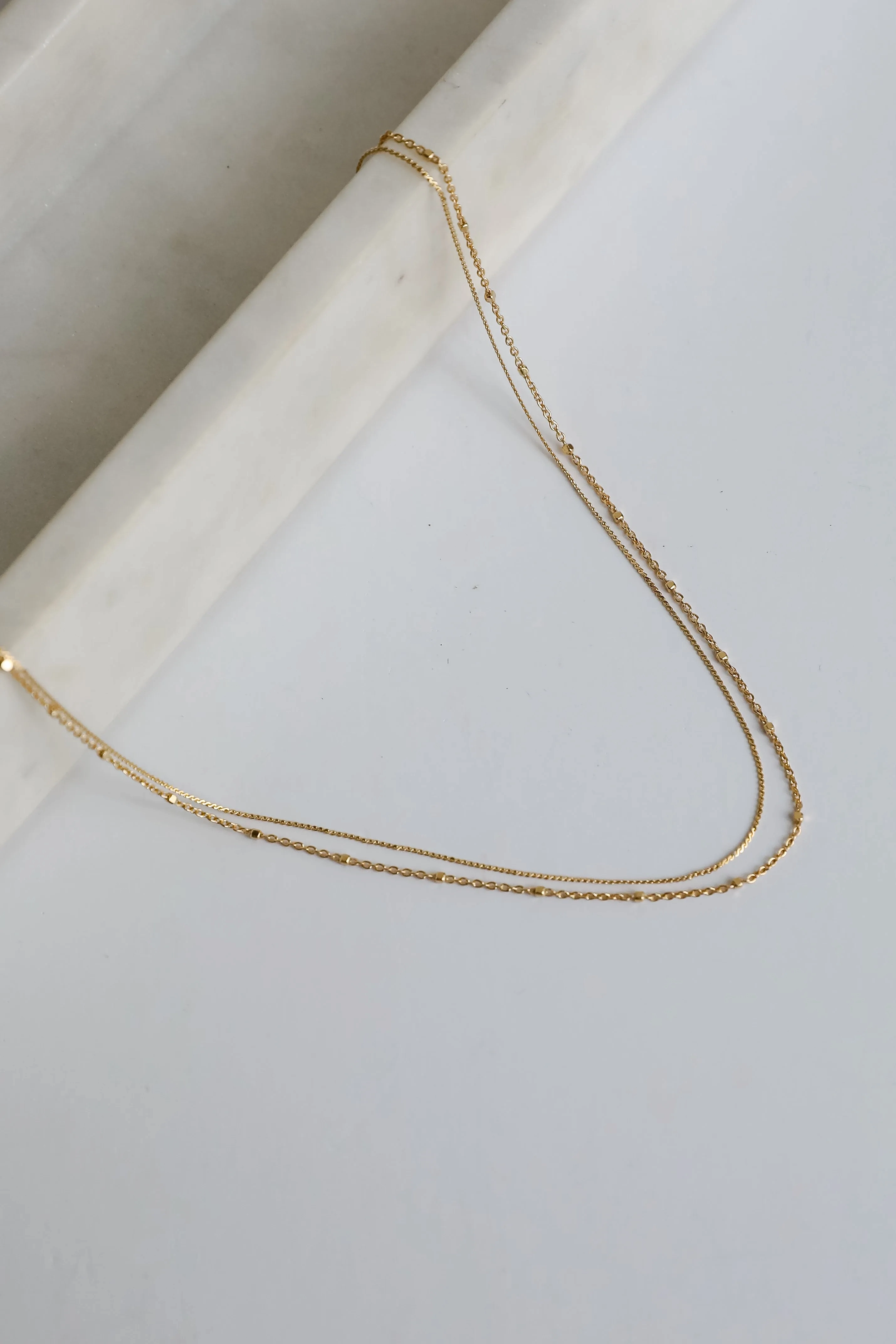 Nova Gold Layered Chain Necklace