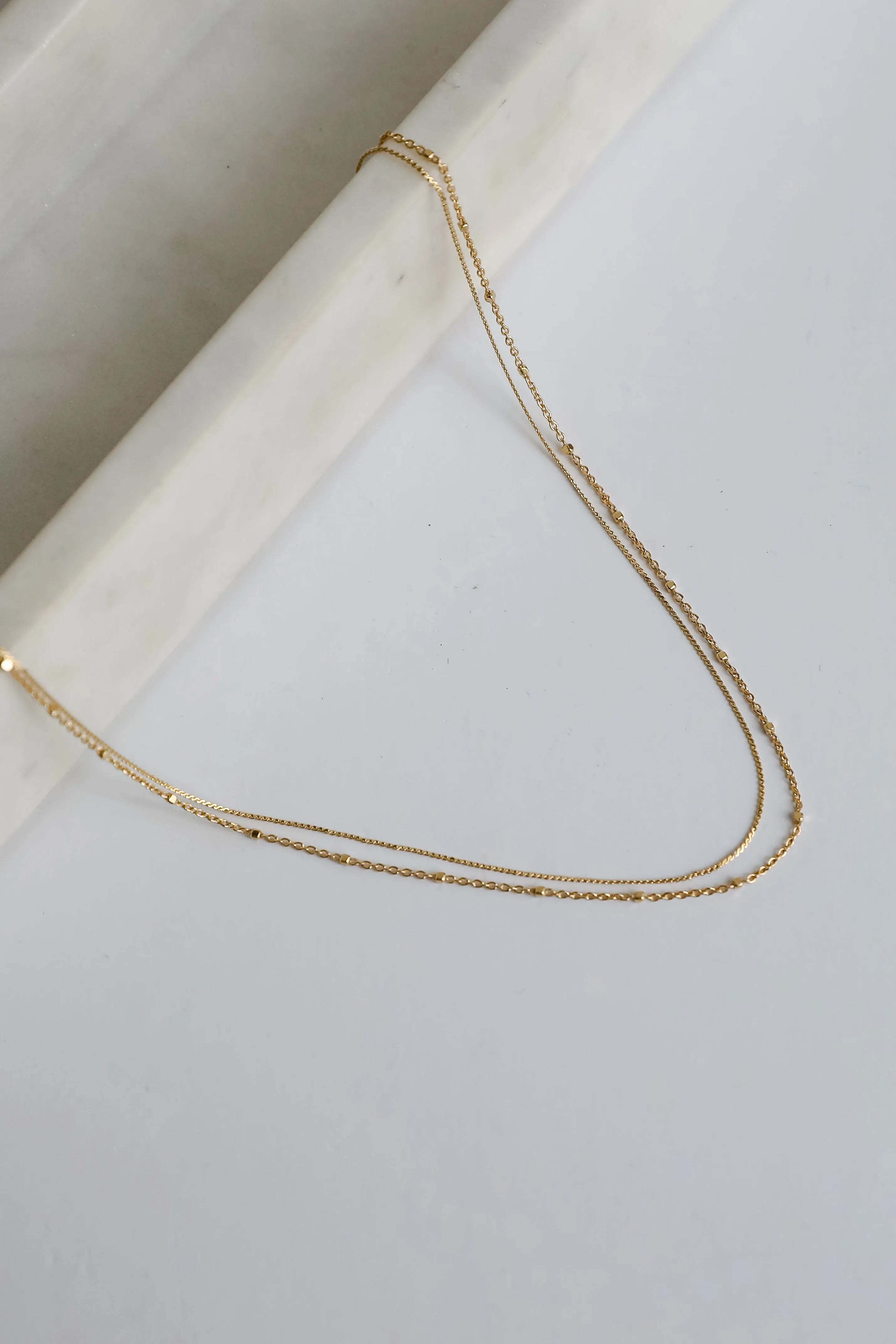 Nova Gold Layered Chain Necklace