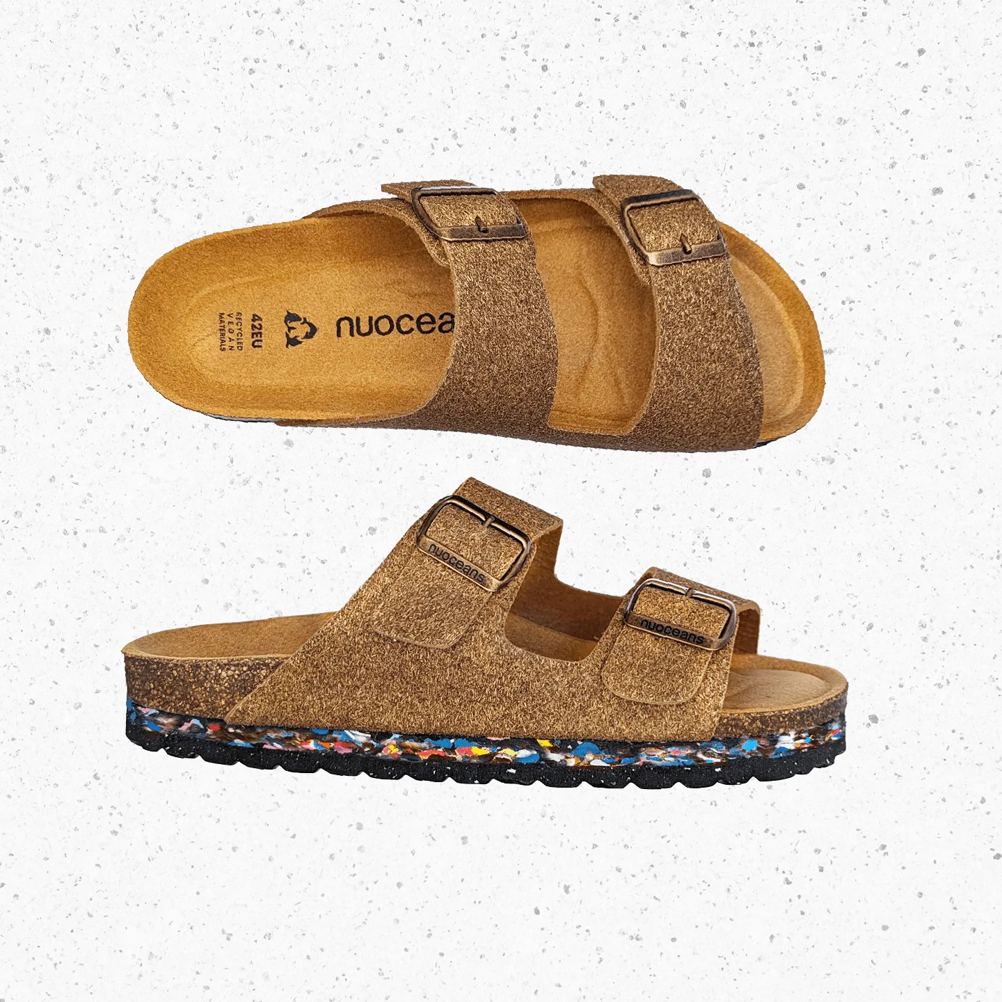 Nuo Palmenfaser & Kork Riemchensandalen | Coco