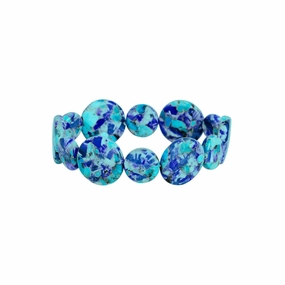 Ocean Splash Turquoise & Lapis Bracelet hand-chain-bracelet  
