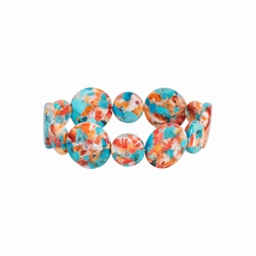 Ocean Splash Turquoise & Shell Bracelet hand-chain-bracelet  