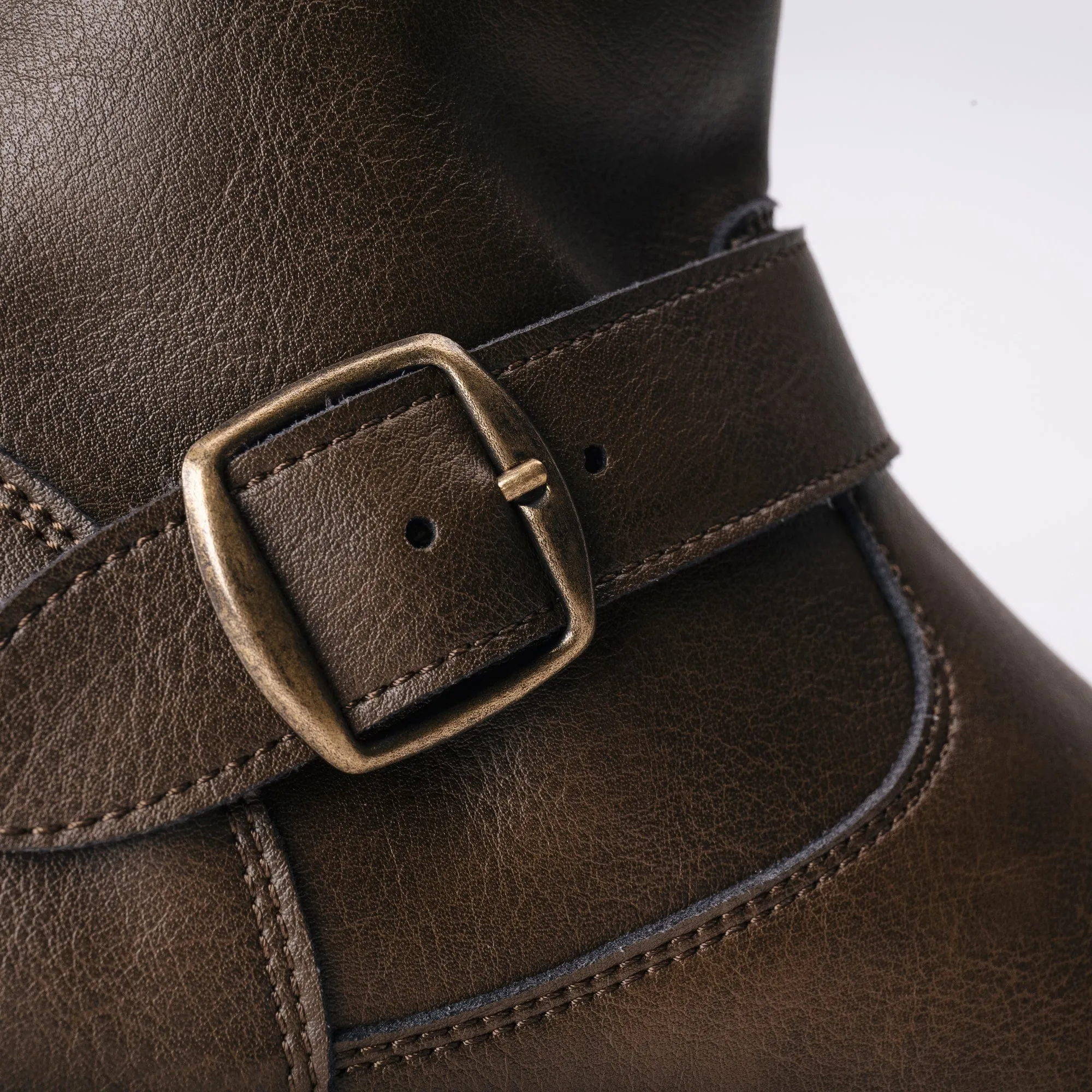 Odet Vegan Leder Motorradstiefel | Grün