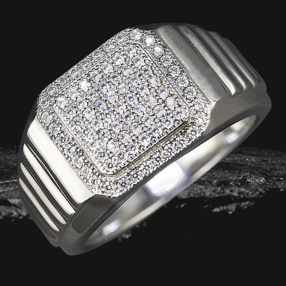 Odyssey Men's Rhodium Ring