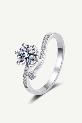 On My Mind 925 Sterling Silver Moissanite Ring 