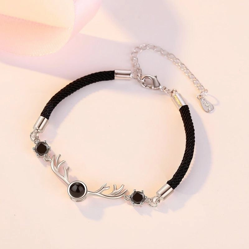 One Deer Has You Projection Couple Bracelet In 100 Languages
