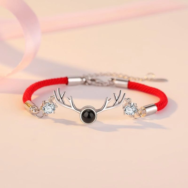 One Deer Has You Projection Couple Bracelet In 100 Languages