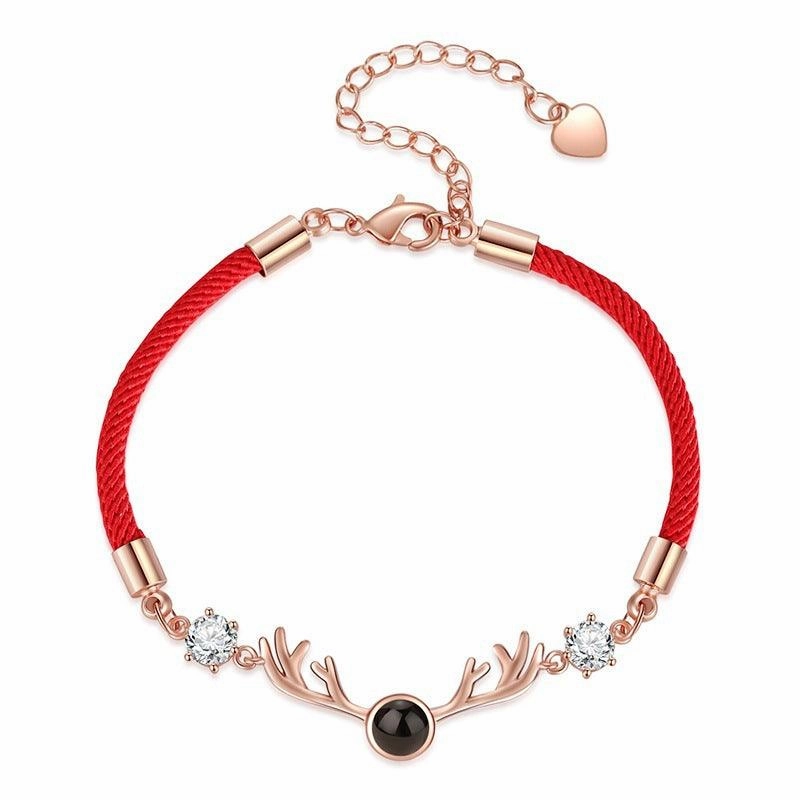 One Deer Has You Projection Couple Bracelet In 100 Languages
