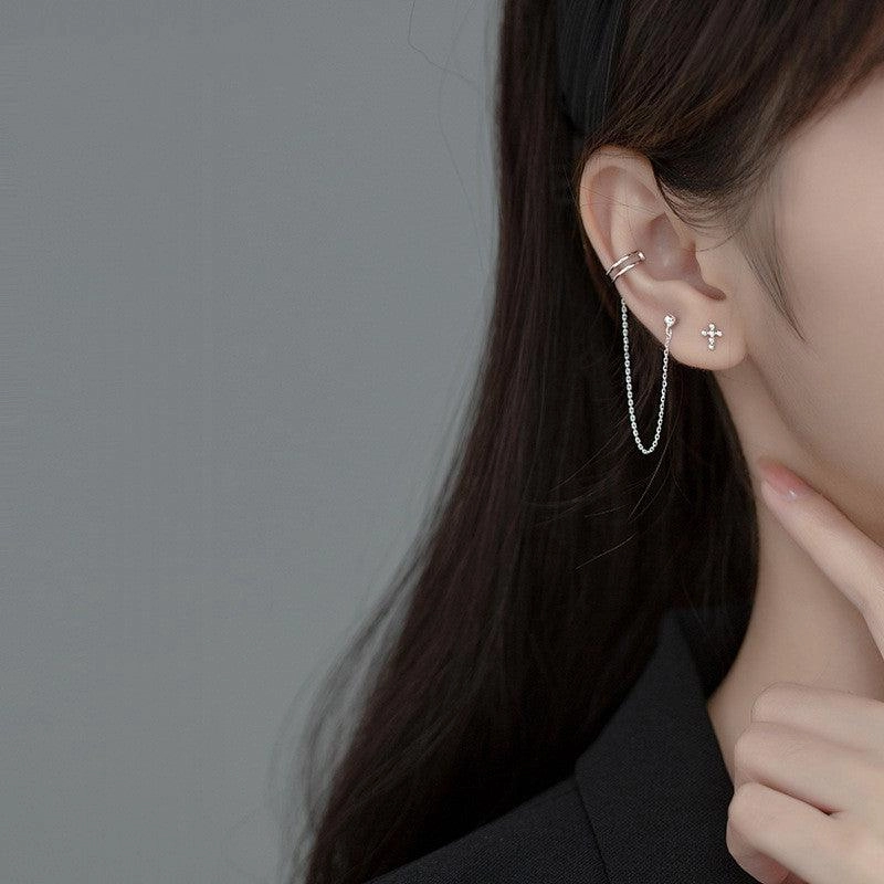 One-piece Earring And Ear Bone Clip Female Xia Chunyin