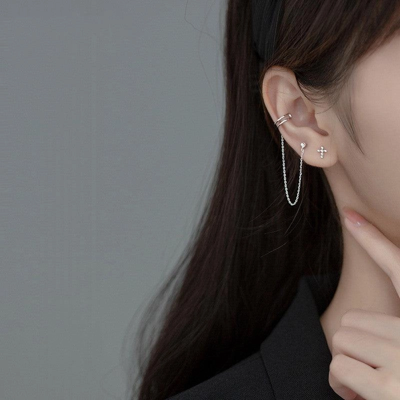 One-piece Earring And Ear Bone Clip Female Xia Chunyin