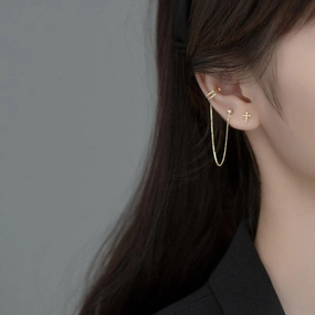One-piece Earring And Ear Bone Clip Female Xia Chunyin 