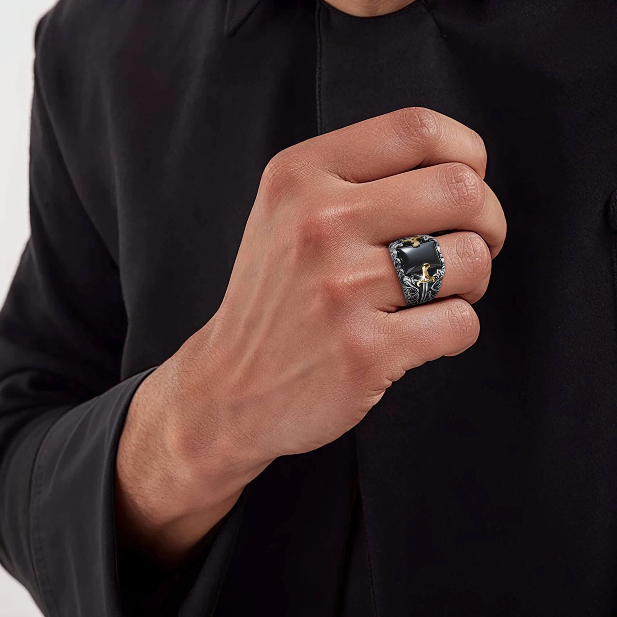 Onyx Sabre Men's Ring
