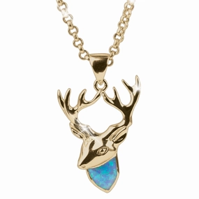 Opal Stag Pendant 