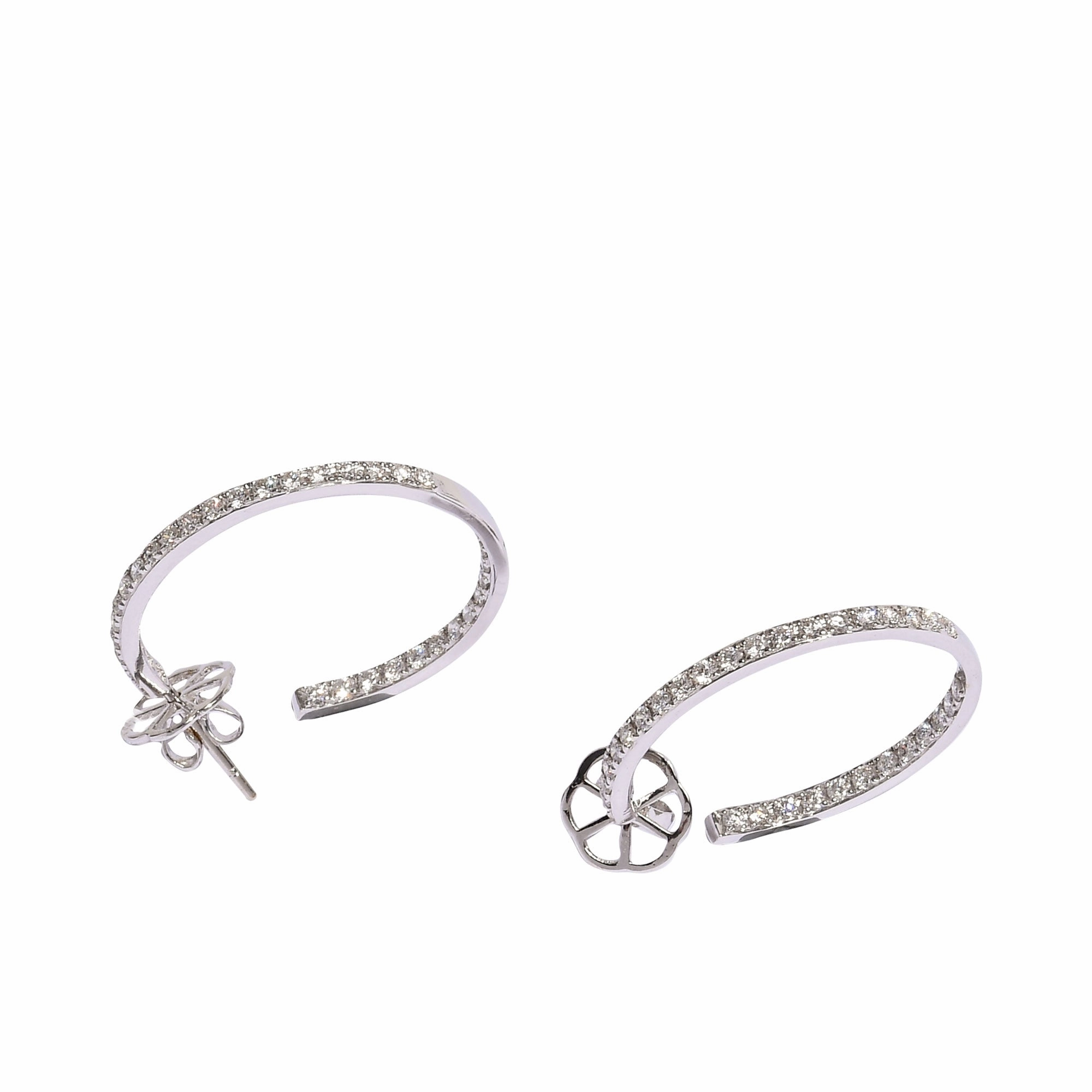 Ouzounian Jewelry Diamond Hoop Earrings 