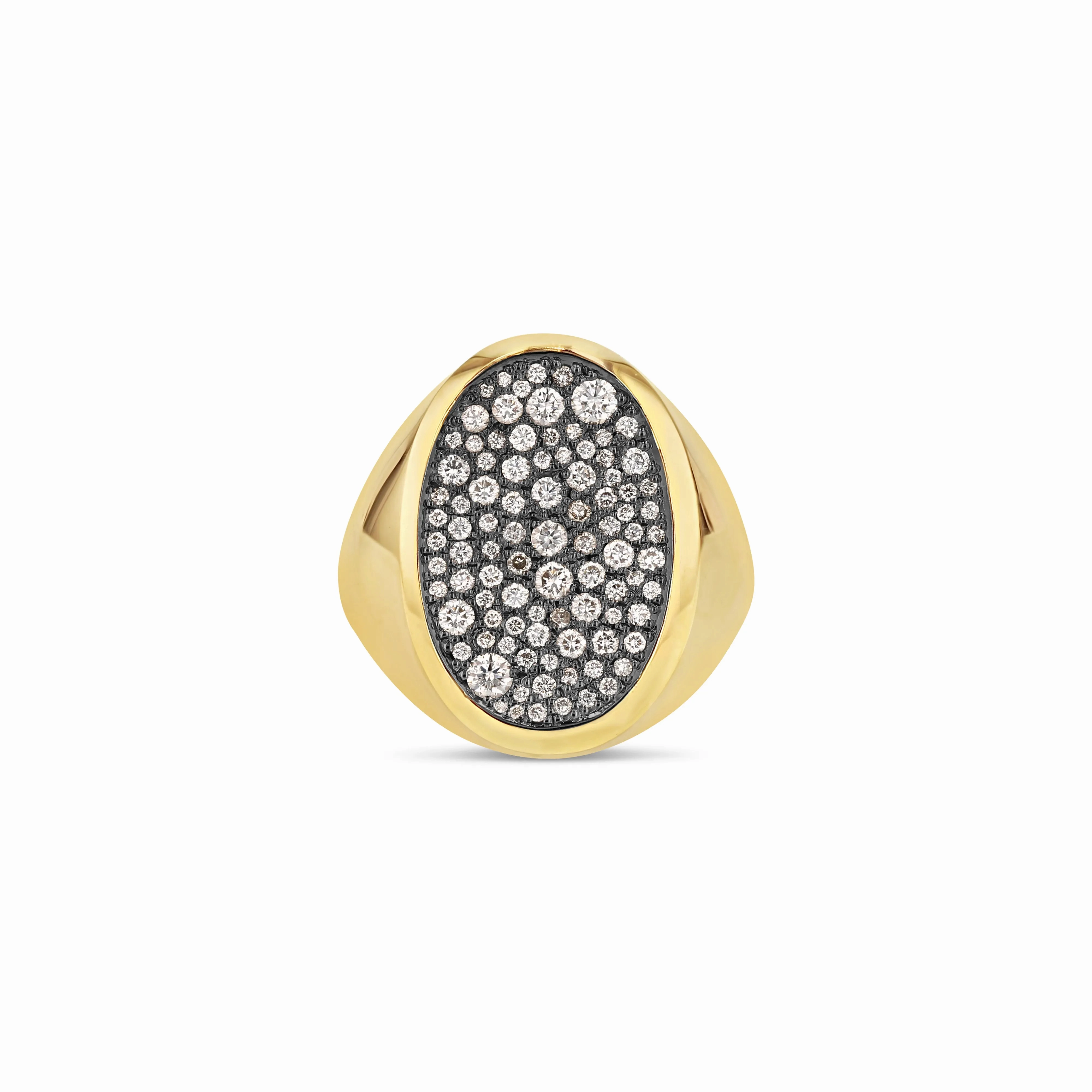 Oval Galaxy Signet Ring (Black)