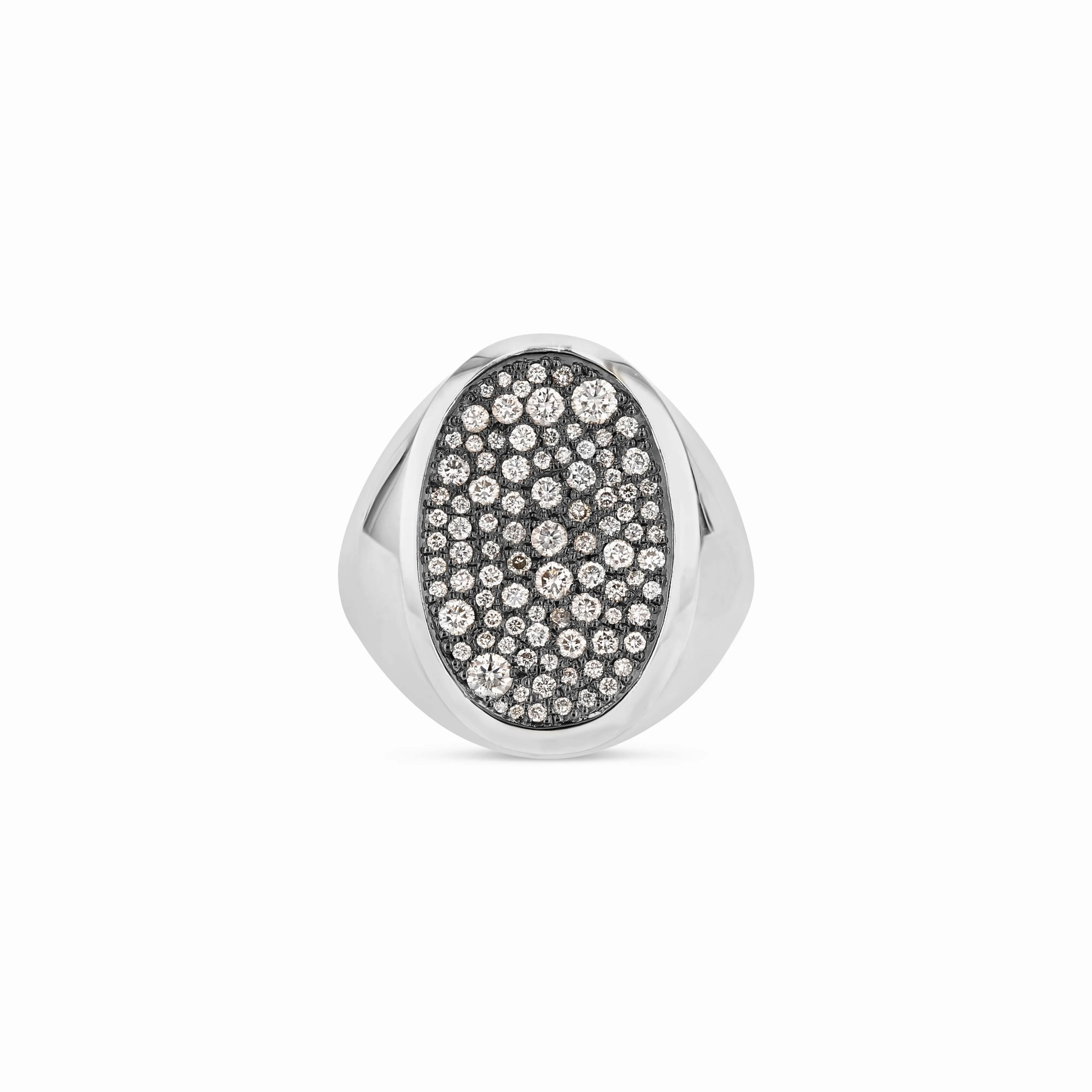 Oval Galaxy Signet Ring (Black)