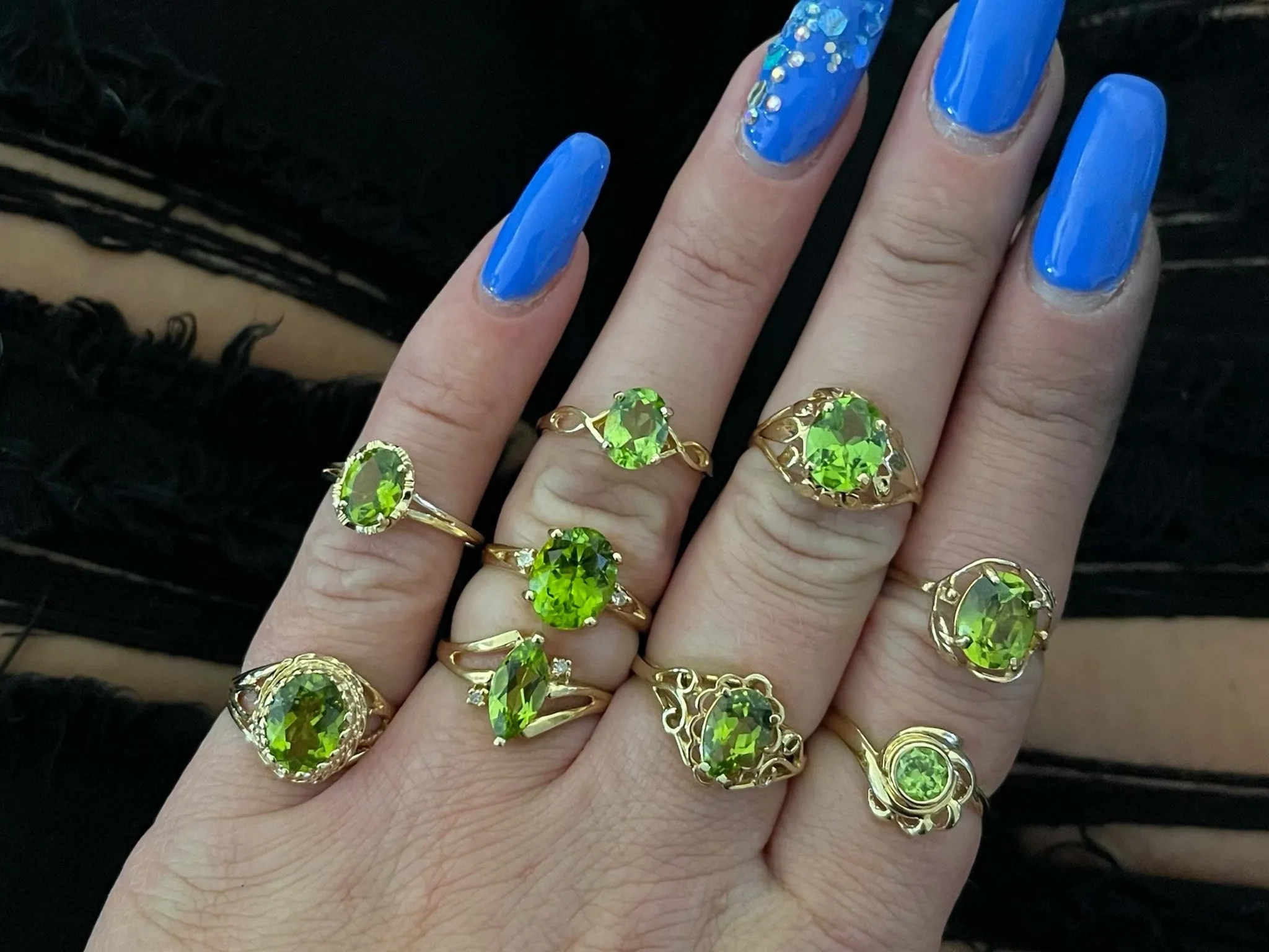 Oval Peridot Ring in 14k Yellow Gold