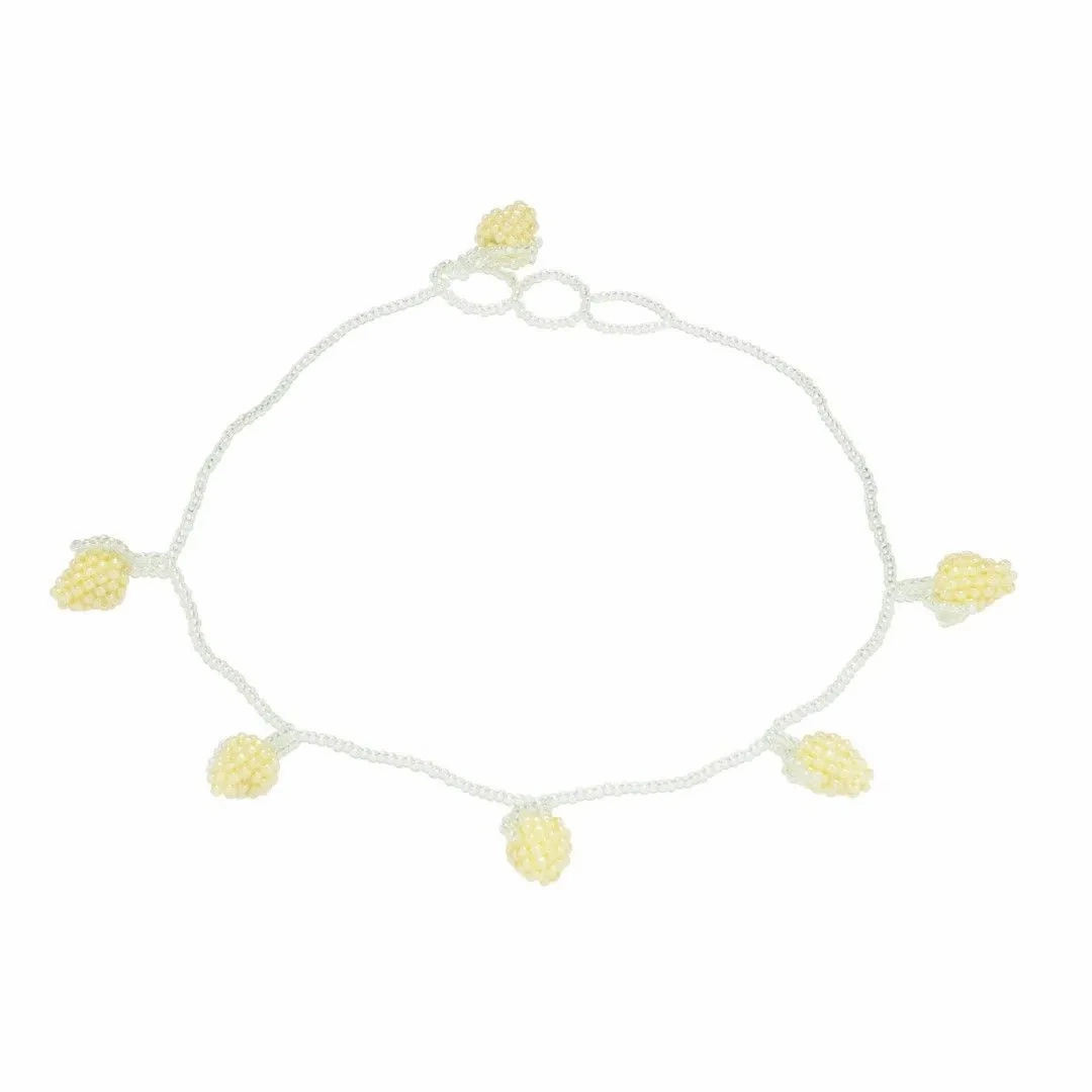 Pale Lemon Necklace Yellow Beads