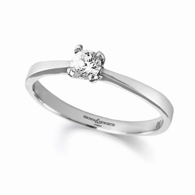 Palladium 0.20ct Solitaire diamond ring texture-diamond  