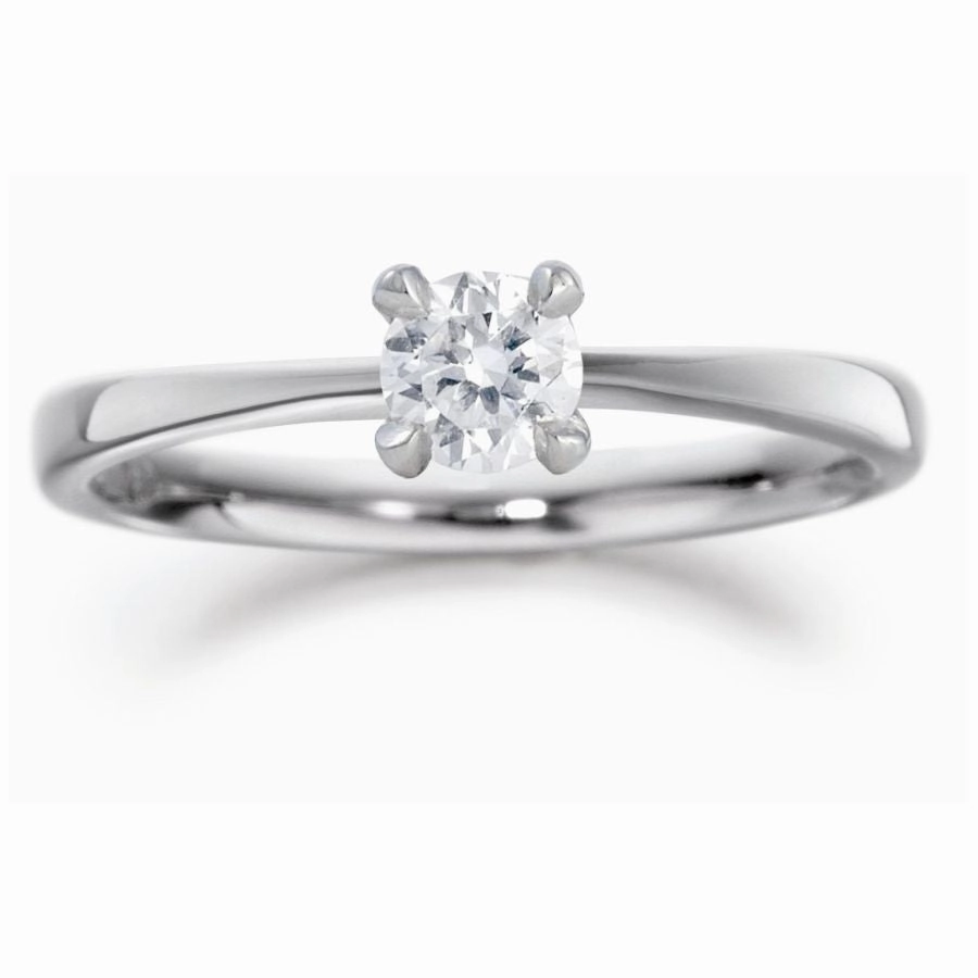 Palladium claw set 0.25ct diamond solitaire ring texture-diamond  