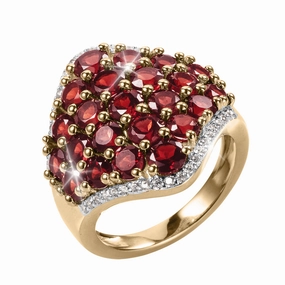 Passion Garnet Ladies Ring hand-chain-bracelet  
