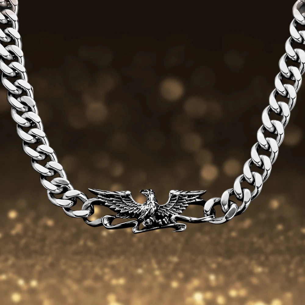 Patriot Eagle Steel Necklace