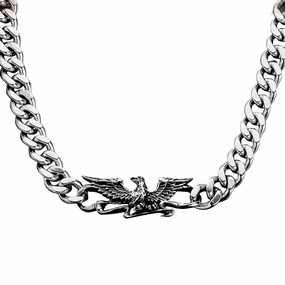 Patriot Eagle Steel Necklace 