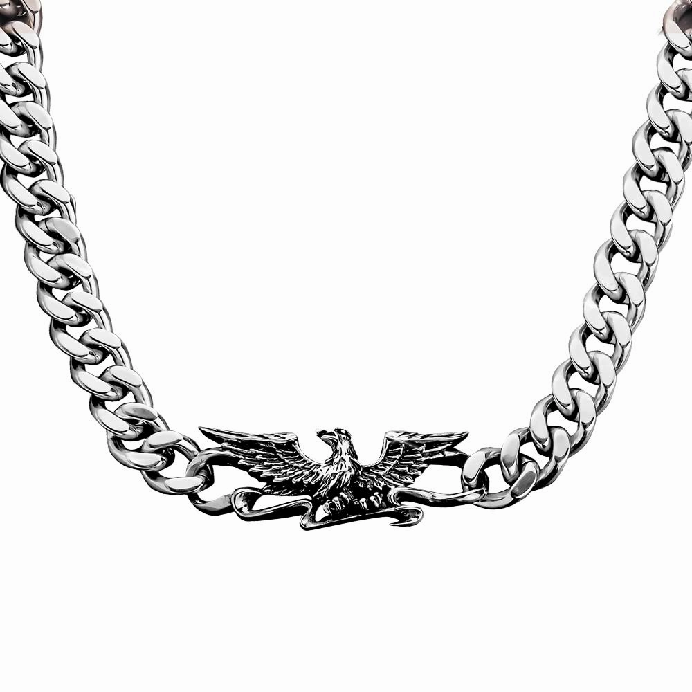 Patriot Eagle Steel Necklace 