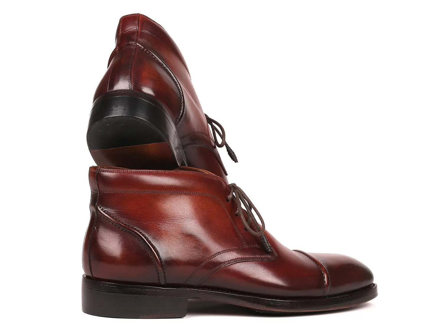 Paul Parkman Schuhe Paul Parkman Herren Cap Toe Chukka Stiefel in Braun