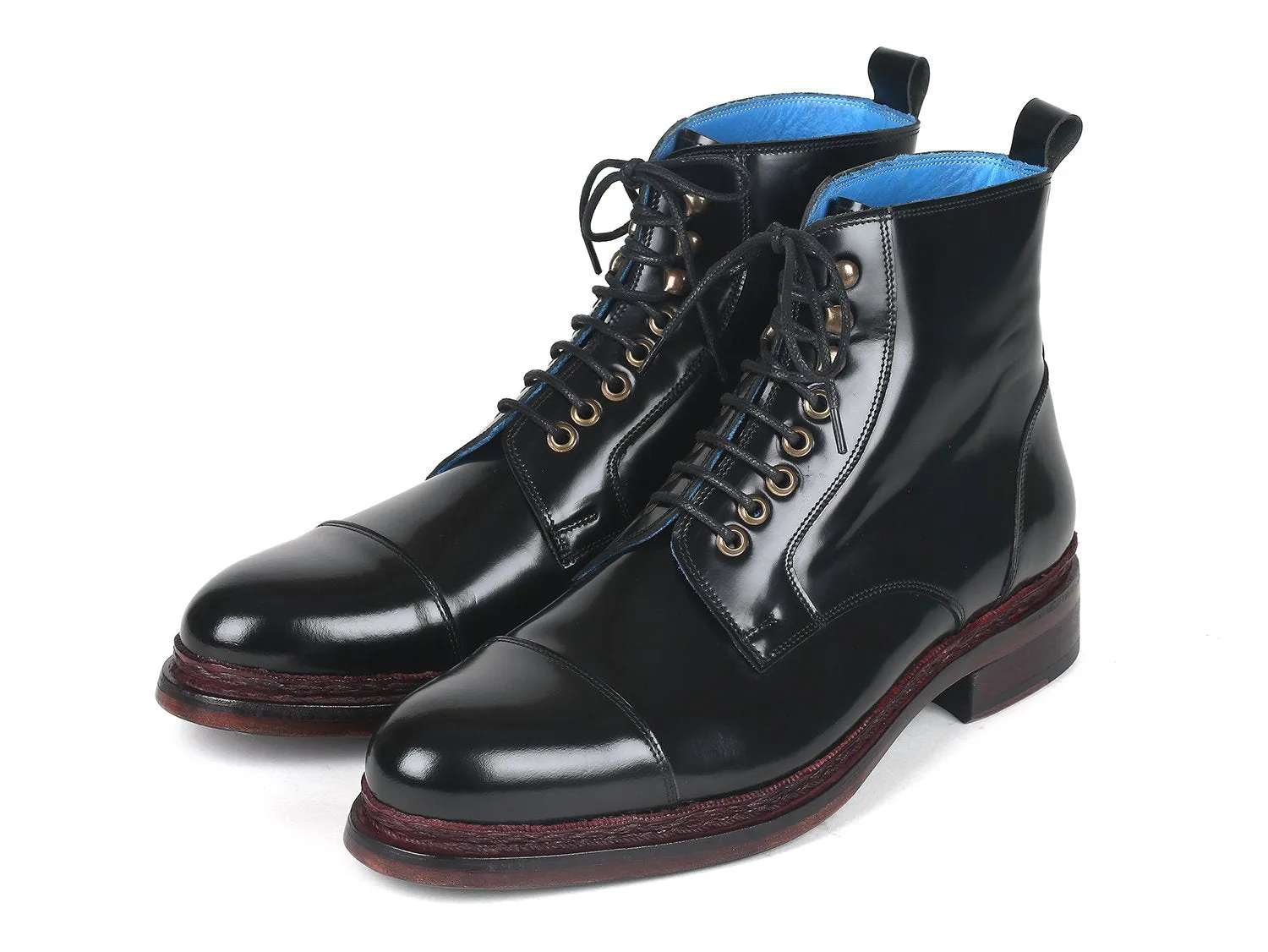 Paul Parkman Schuhe Paul Parkman Hochglanz-Lederstiefel in Schwarz