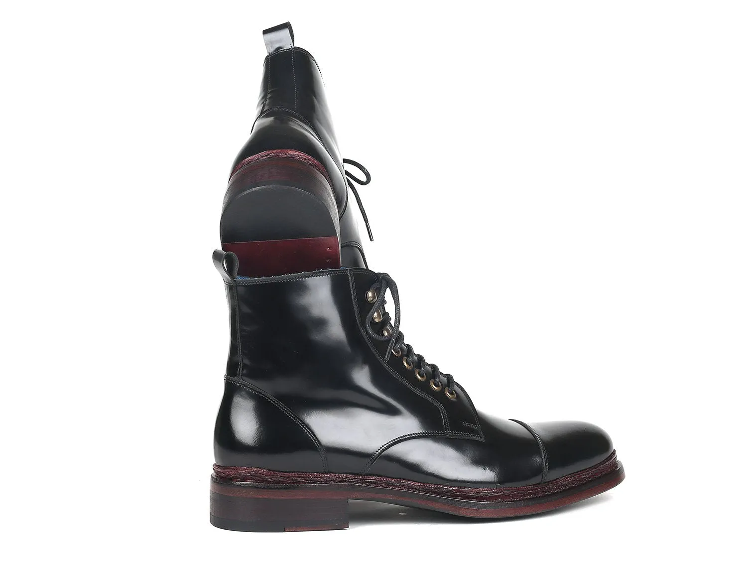 Paul Parkman Schuhe Paul Parkman Hochglanz-Lederstiefel in Schwarz
