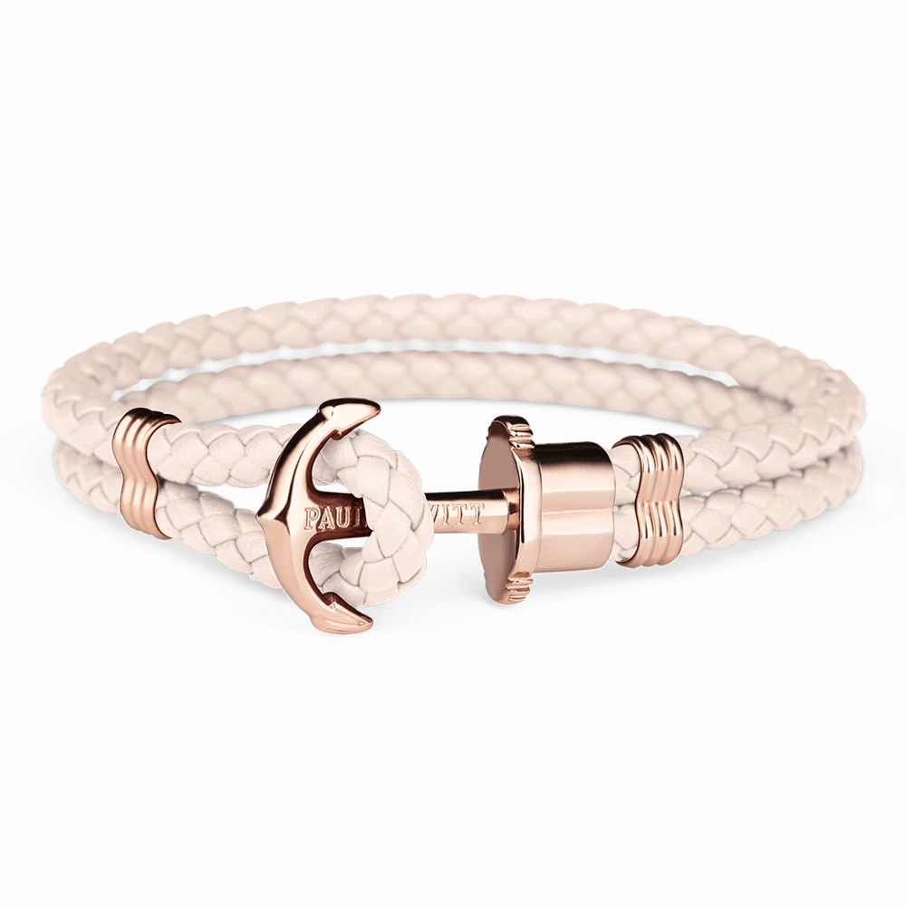 Paul Hewitt Phrep Leather Rose Gold / Pink Rose Bracelet - S hand-chain-bracelet  