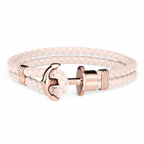 Paul Hewitt Phrep Leather Rose Gold / Pink Rose Bracelet - S hand-chain-bracelet  