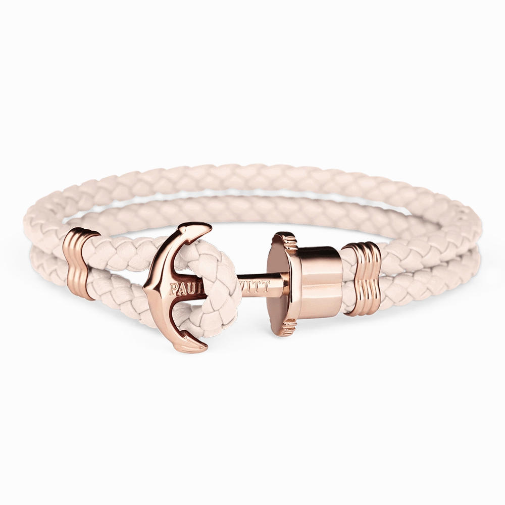 Paul Hewitt Phrep Leather Rose Gold / Pink Rose Bracelet - XS hand-chain-bracelet  