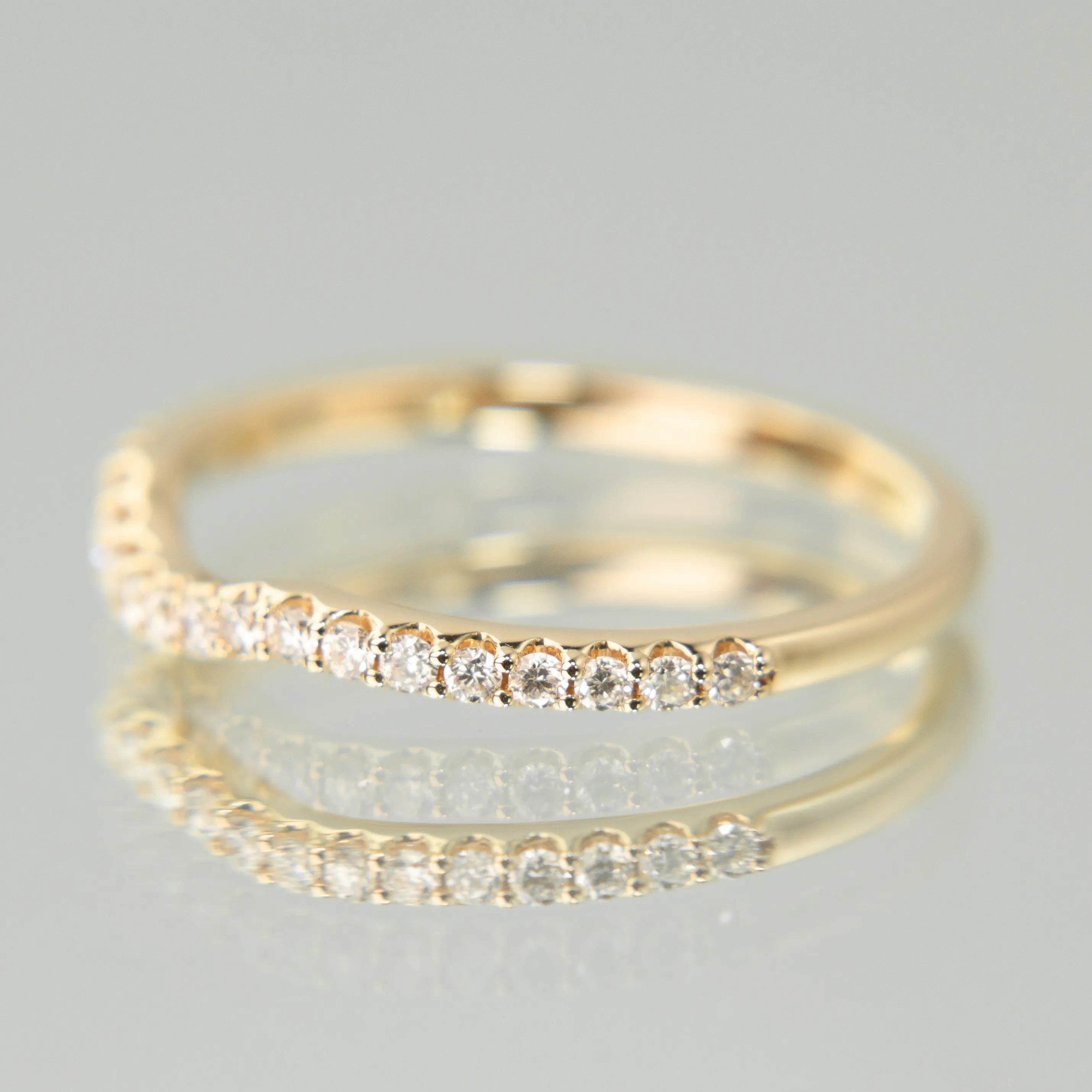 Pave Diamond Contour Band