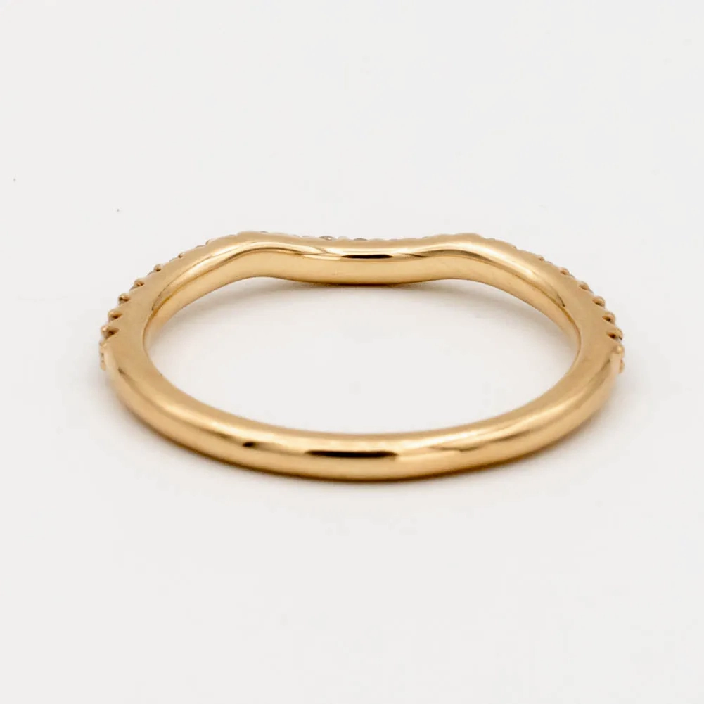Pave Diamond Contour Band
