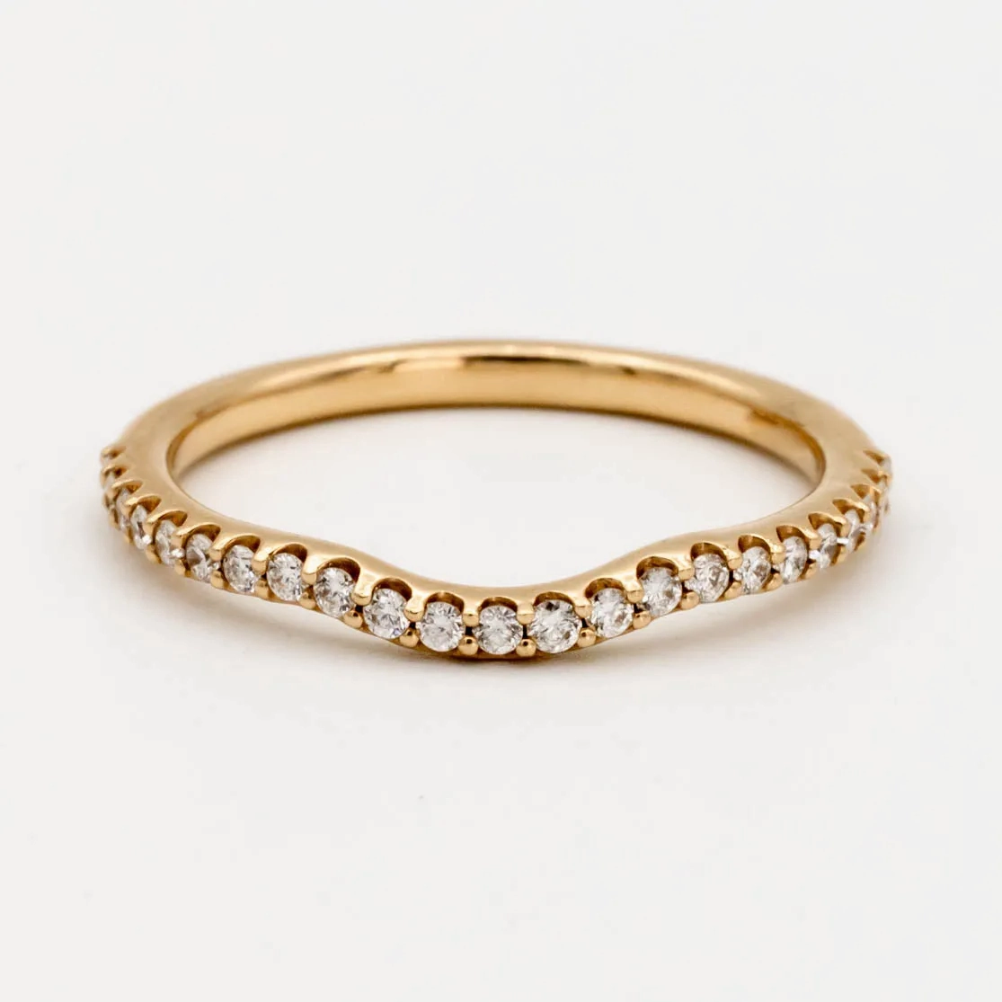 Pave Diamond Contour Band