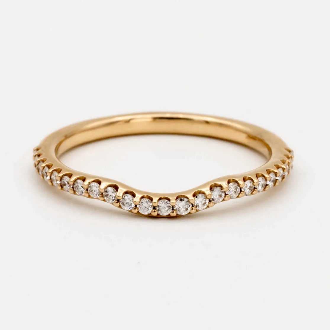Pave Diamond Contour Band