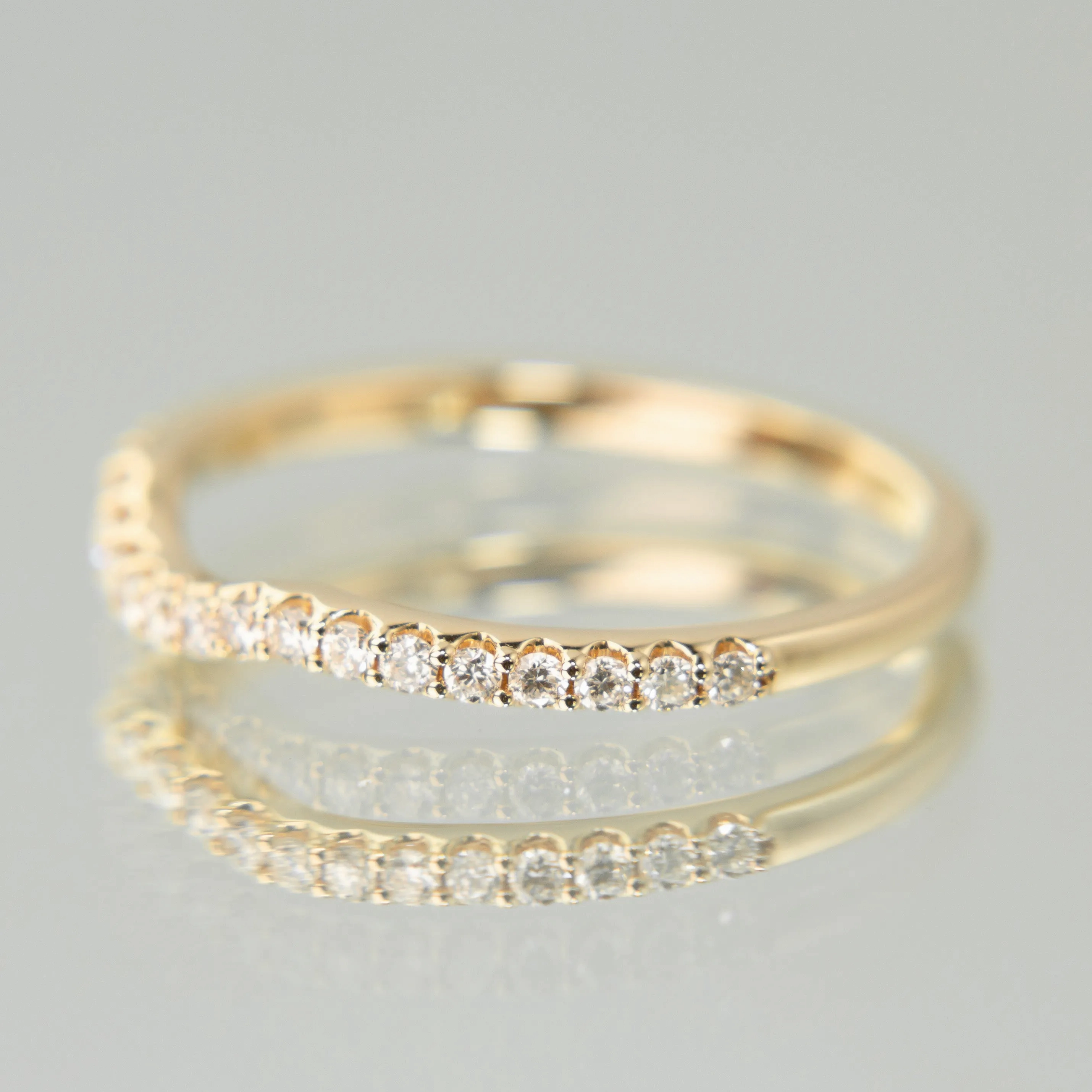 Pave Diamond Contour Band