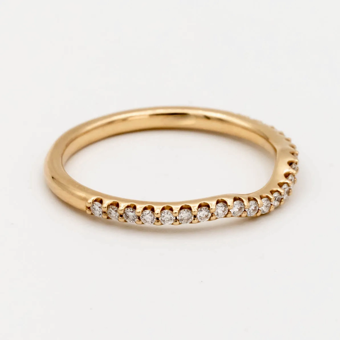 Pave Diamond Contour Band