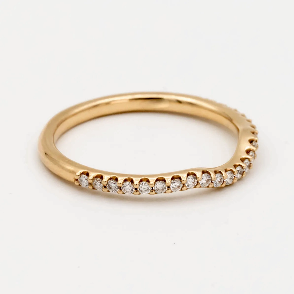 Pave Diamond Contour Band