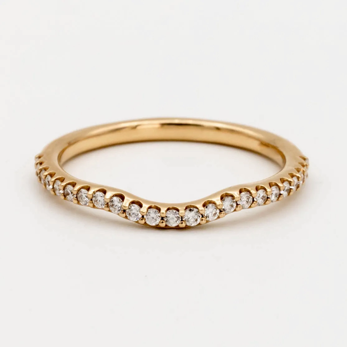Pave Diamond Contour Band