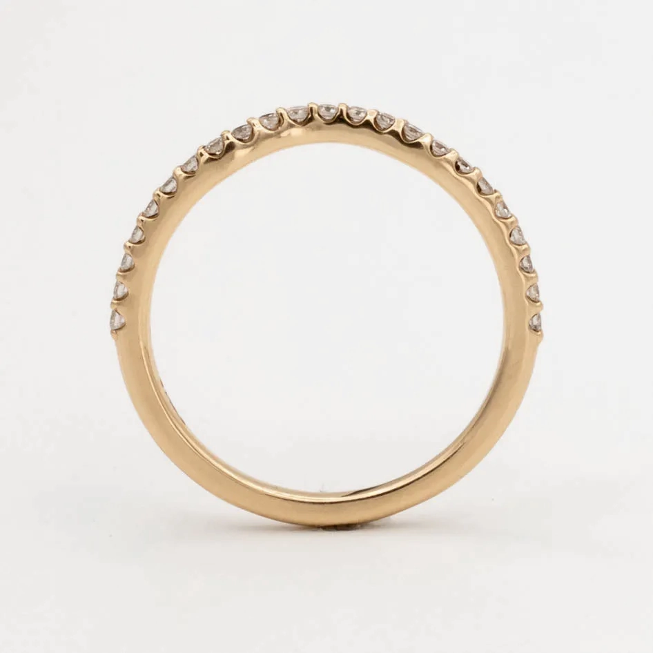 Pave Diamond Contour Band