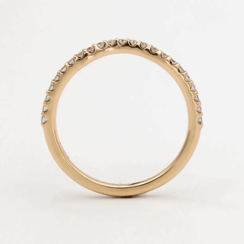 Pave Diamond Contour Band