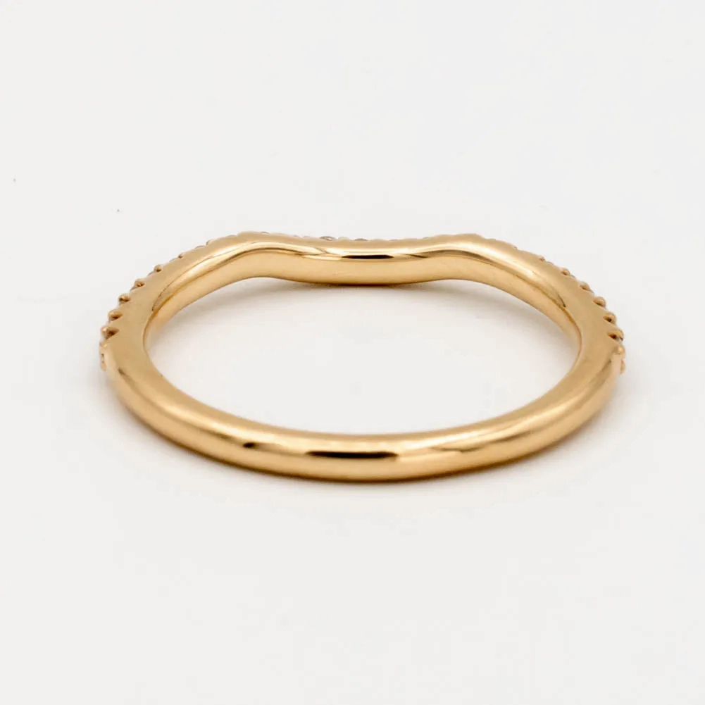Pave Diamond Contour Band